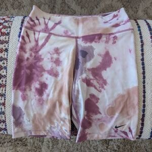 Nike Women's Pink Tie-Dye Shorts